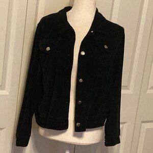 Cotton Connection ~ Black Suede Feel ~ Jacket ~ Size Medium